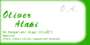 oliver alapi business card